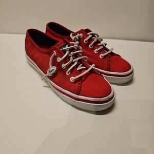 Sperry Top-Sider x Jaws Movie Womens US 6M Shoes Seacoast Red White STS97115